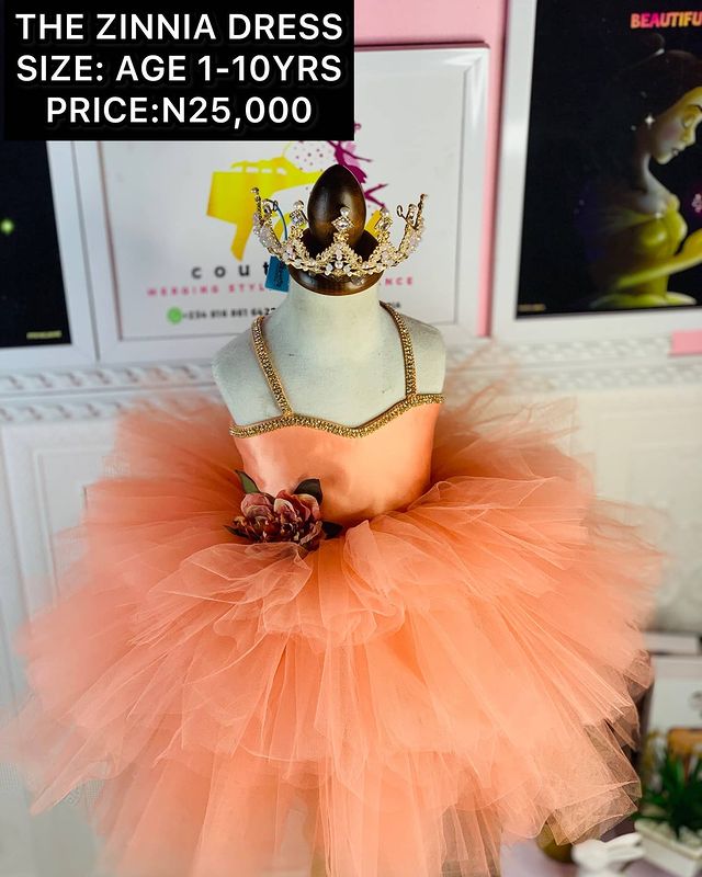 Orange Crystals Tutu Flower Girl Dresses Ball Gown Knee Length Tulle Lilttle Kids Birthday Pageant Weddding Gowns ZJ597