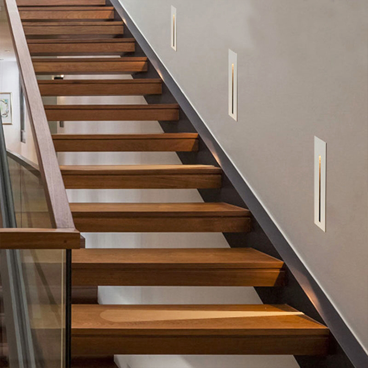 Recessed 3W Led Stair Light AC85-265V Indoor Corner Wall Lamp Step Decoration Lamp Hallway staircase Lamps