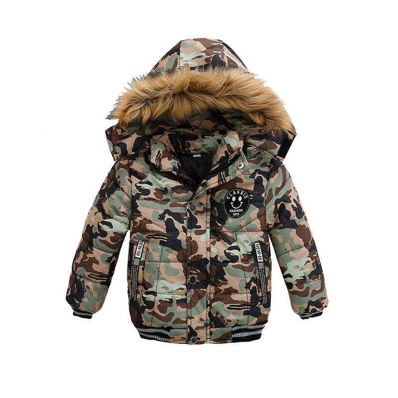 Winter Boys Coats Kids Zipper Jackets Boys Thick Hooded Winter Jacket High Quality Children Outerwear Kids Clothes 2-6 Years 211111