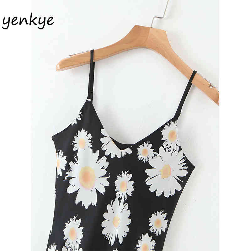 Floral Print Satin Sling Sexy Dress Women Sleeveless V Neck Sundress Summer A-line Slim Long Maxi Dress robe femme XQB2319 210515