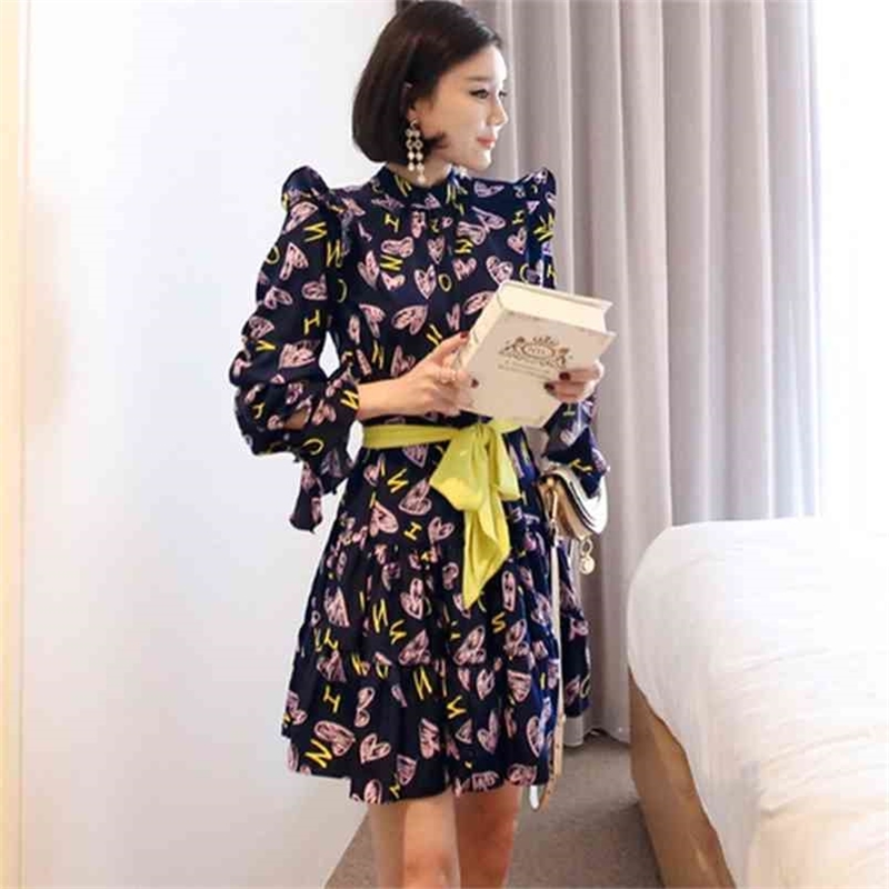 Spring Elegant Bow Bandage A-line Dress Women Fashion OL Short Dresses Puff Sleeve Casual Vestidos 210603, Picture color
Spring Elegant Bow Bandage A-line Dress Women Fashion OL Short Dresses Puff Sleeve Casual Vestidos 210603, Picture color