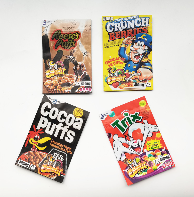 400MG CRUNCH BERRIES REESE COCOA PUFFS TRIX Bag Edibles Smell Proof Chirld Zippier Lock Packaging Pouch
400MG CRUNCH BERRIES REESE COCOA PUFFS TRIX Bag Edibles Smell Proof Chirld Zippier Lock Packaging Pouch