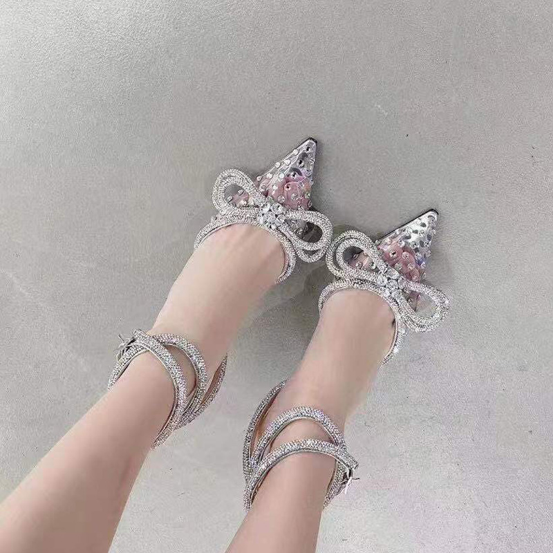 luxuriousfashion Rhinestone high-heeled sandals 9.5cm formal shoes luxury transparent crystal bow PVC women's shoulder strap banquet shoes designer shoe, Clear
luxuriousfashion Rhinestone high-heeled sandals 9.5cm formal shoes luxury transparent crystal bow PVC women's shoulder strap banquet shoes designer shoe, Clear