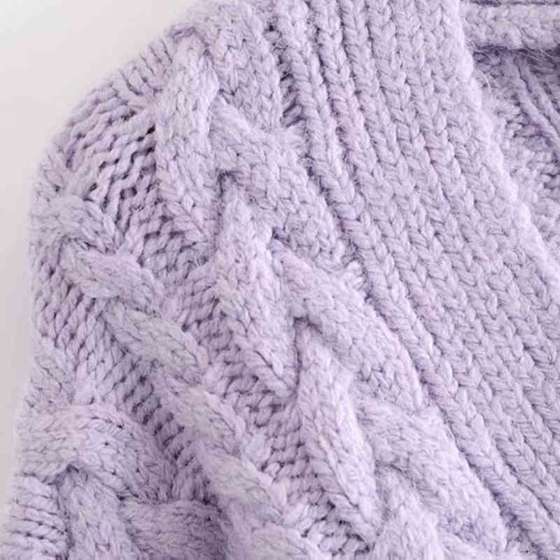 Women's Knits Tees Sweet Woman Purple Loose V Neck Knitted Cardigan Spring Fashion Ladies Diamond Button Knitwear Girls Casual Sweaters 210515
