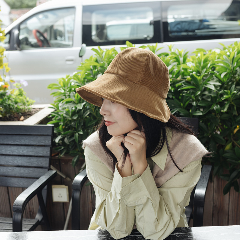 Autumn and winter hat cute dome big eaves irregular solid corduroy fisherman's hat Korean versatile basin hat, Navy
Autumn and winter hat cute dome big eaves irregular solid corduroy fisherman's hat Korean versatile basin hat, Navy