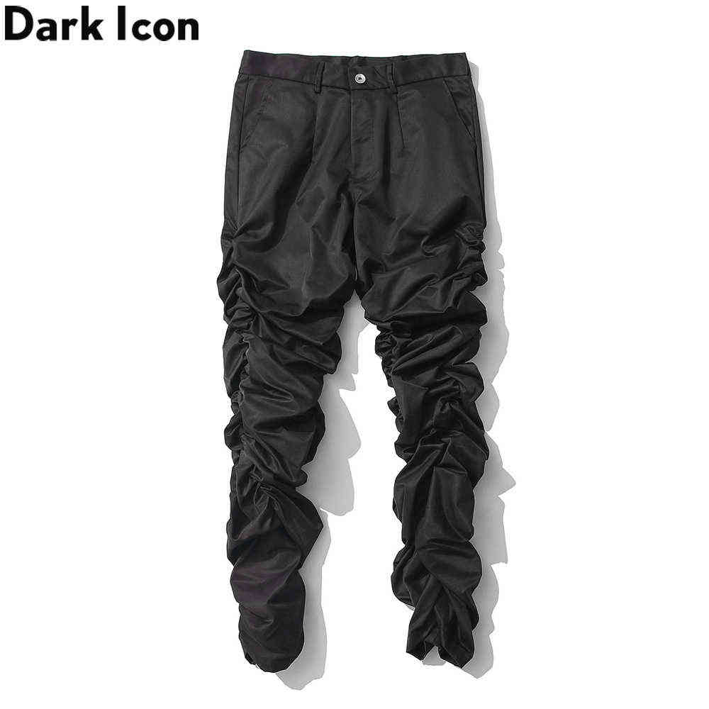 Elastic Legs Street Fashion Men's Pants Full Length Plain Pleated Pants for Men Trousers Black White 210603
Elastic Legs Street Fashion Men's Pants Full Length Plain Pleated Pants for Men Trousers Black White 210603