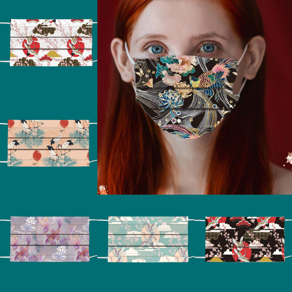 Fish Flower Pattern Adult 3 Layer Disposable Mask Party Men Women 95% Filtration Efficiency Dustproof Prevention of Influenza Cartoon Masks
Fish Flower Pattern Adult 3 Layer Disposable Mask Party Men Women 95% Filtration Efficiency Dustproof Prevention of Influenza Cartoon Masks