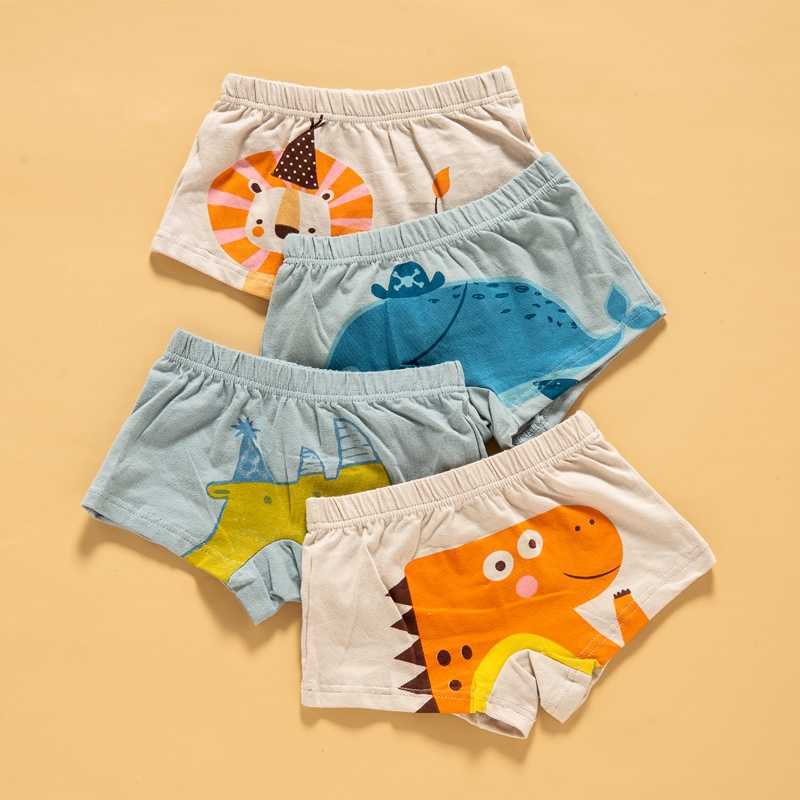 4-Pack Baby / Toddler Boy Animal Print Underpants 210528