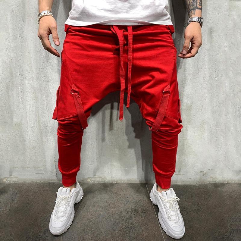 Mens Fashion Sports Sweatpants Tethered Hip-Hop Webbing Patchwork Men's Trousers With Pockets Solid Color Small Feet Harem Pants, Black
Mens Fashion Sports Sweatpants Tethered Hip-Hop Webbing Patchwork Men's Trousers With Pockets Solid Color Small Feet Harem Pants, Black