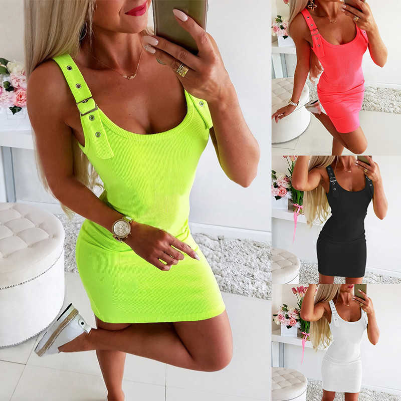 Neon Pink Mini Dress Women Summer Ribbed Knit Sling Square Neck Sleeveless Solid Tank Sexy Lady Party Club Bodycon es 210526
Neon Pink Mini Dress Women Summer Ribbed Knit Sling Square Neck Sleeveless Solid Tank Sexy Lady Party Club Bodycon es 210526