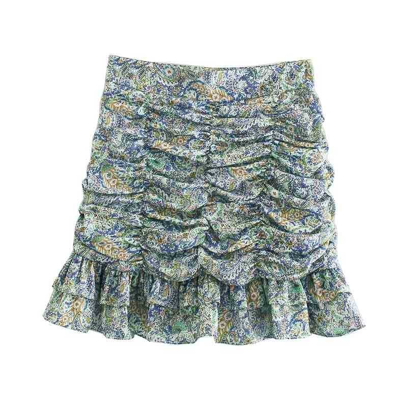 High Waist Pleated Skirts Summer Women Cascading Ruffles A-line Mini Skirt Casual Preppy Style Sweet 210525, Green
High Waist Pleated Skirts Summer Women Cascading Ruffles A-line Mini Skirt Casual Preppy Style Sweet 210525, Green