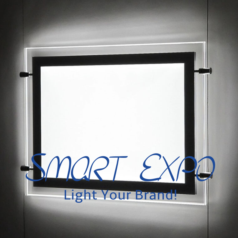 40*60cm Real Agency Window Advertising Display Light Box with Electric Conductive Steel Hanging Wires Firm Wooden Case Packing
