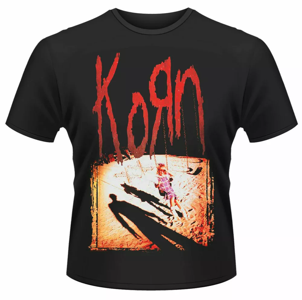 Official KORN T Shirt 'KORN' Black Mens Classic Rock Metal Band Tee Unisex Nu