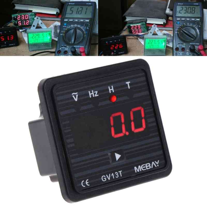 Ootdty GV13T AC220V Diesel Generator Digital Voltometer Frequency Uur Test Panel Meter