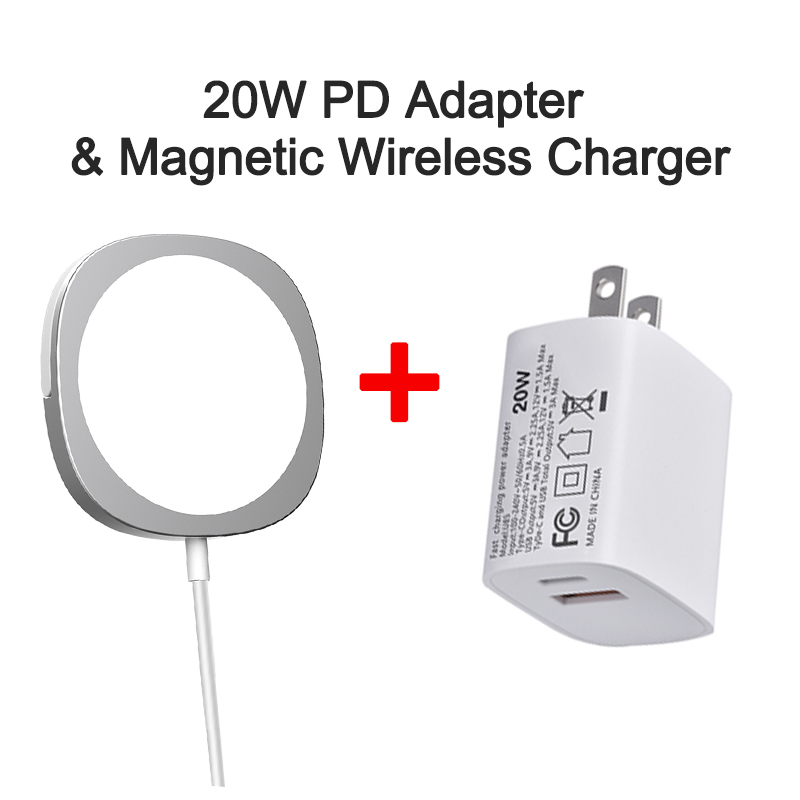 20W PD Adapter And Magnetic Wireless Charger For iPhone 12 Pro Max Mini Support Samsung Huawei Xiaomi OPPO Fast Charging
20W PD Adapter And Magnetic Wireless Charger For iPhone 12 Pro Max Mini Support Samsung Huawei Xiaomi OPPO Fast Charging