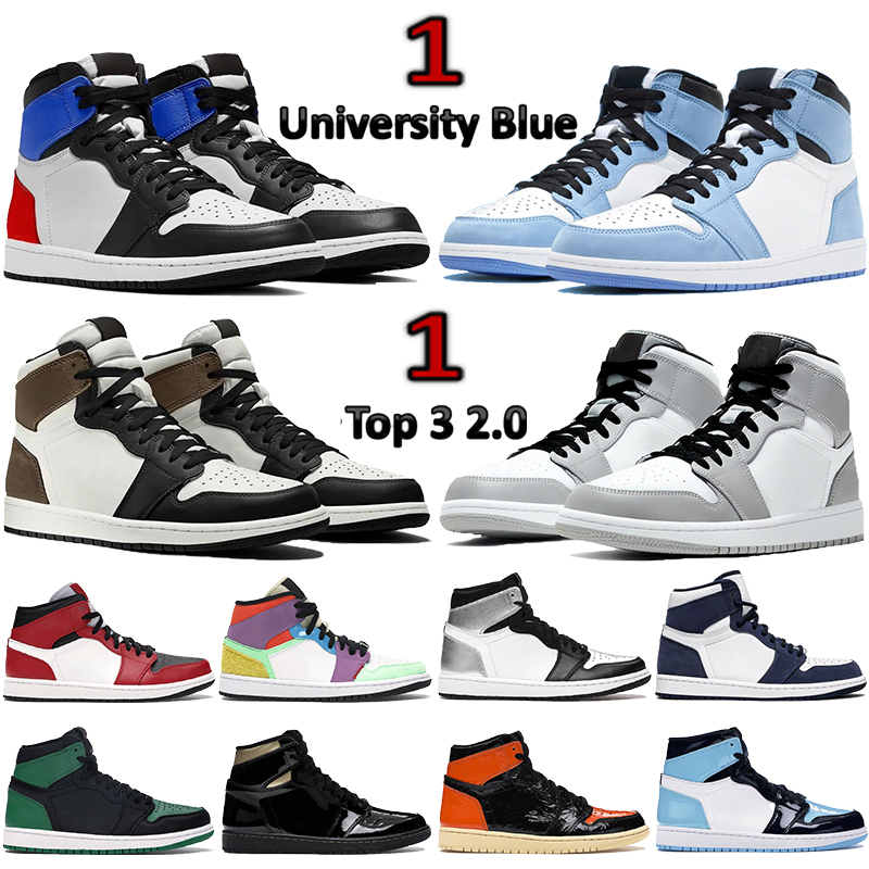 High 1 1s Basketball Shoes University Blue Top 3 2.0 silver toe Dark Mocha mid light smoke grey UNC men women sneakers, 23. 85 varsity red
High 1 1s Basketball Shoes University Blue Top 3 2.0 silver toe Dark Mocha mid light smoke grey UNC men women sneakers, 23. 85 varsity red