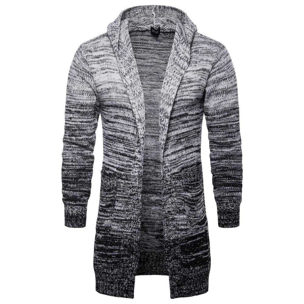 Solid Men Casual Sweater Autumn Winter Warm Men Clothes 210818
