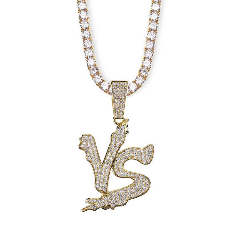 Pendant Necklaces Hip Hop V S Letter Necklace Gold/Silver Color Plated Micro Pave Cubic Zirconia Stones Charm Jewelry For Mens Gifts Bling
Pendant Necklaces Hip Hop V S Letter Necklace Gold/Silver Color Plated Micro Pave Cubic Zirconia Stones Charm Jewelry For Mens Gifts Bling