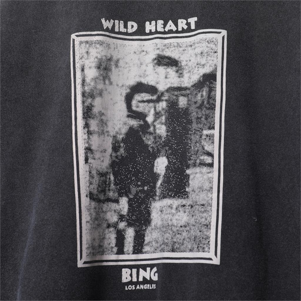 Wild Heart Faded Tees Women Summer Short Sleeve O Neck Cotton Shirts T-Shirt Casual Vintage Classic Washed Black Tshirt Top 210406