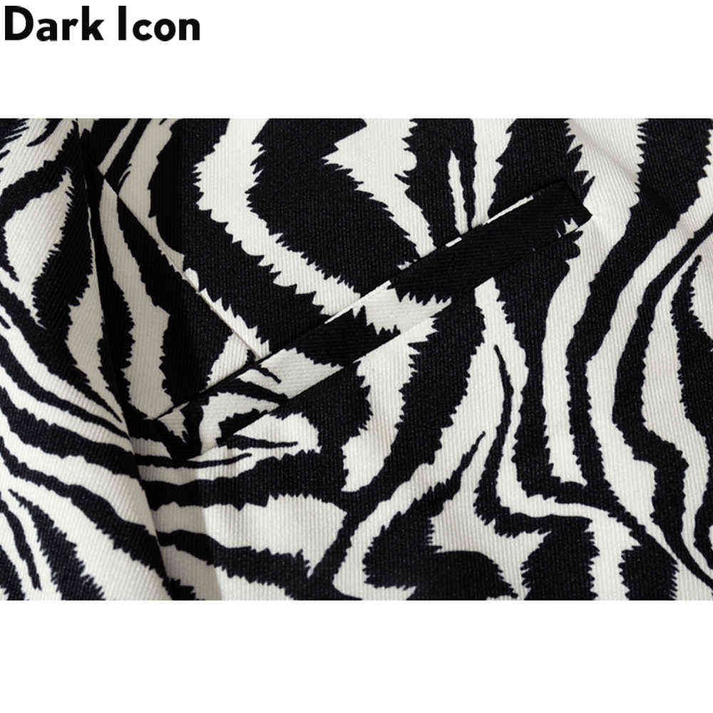 Zebra Suit Jacket Men Single Breast Oversized Men's Jackets for Autumn 210603