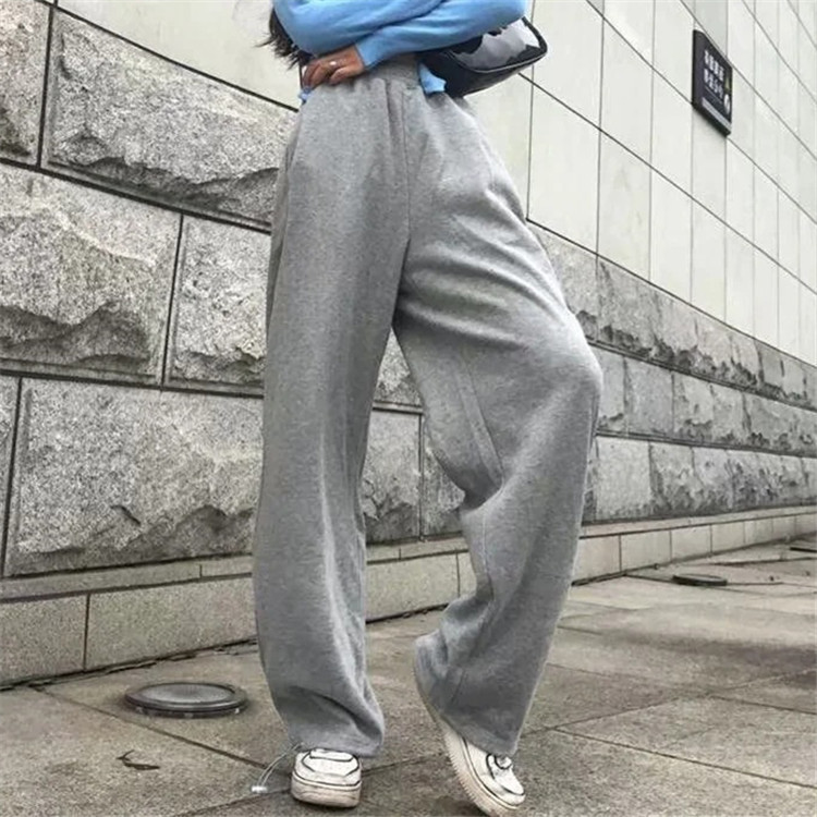 Nomikuma Causal Winter Fleece Sweatpants New Lace Up Stretch High Waist Long Trousers Women Autumn Drawstring Pants 6D568 210427
