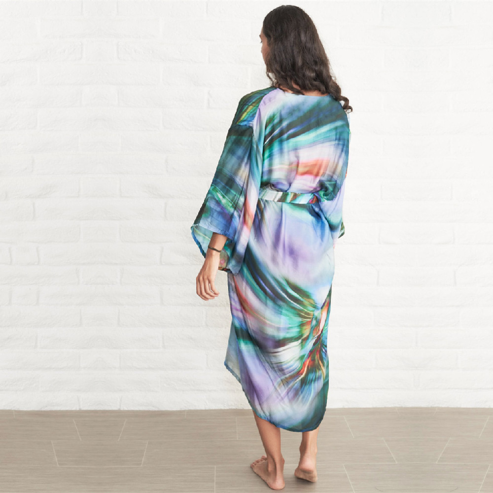 Quick-drying Bohemian Printed Bikini Cover-ups Sexy Summer Beach Dress Tunic Women wear Swimsuit Cover Up Q942 210420