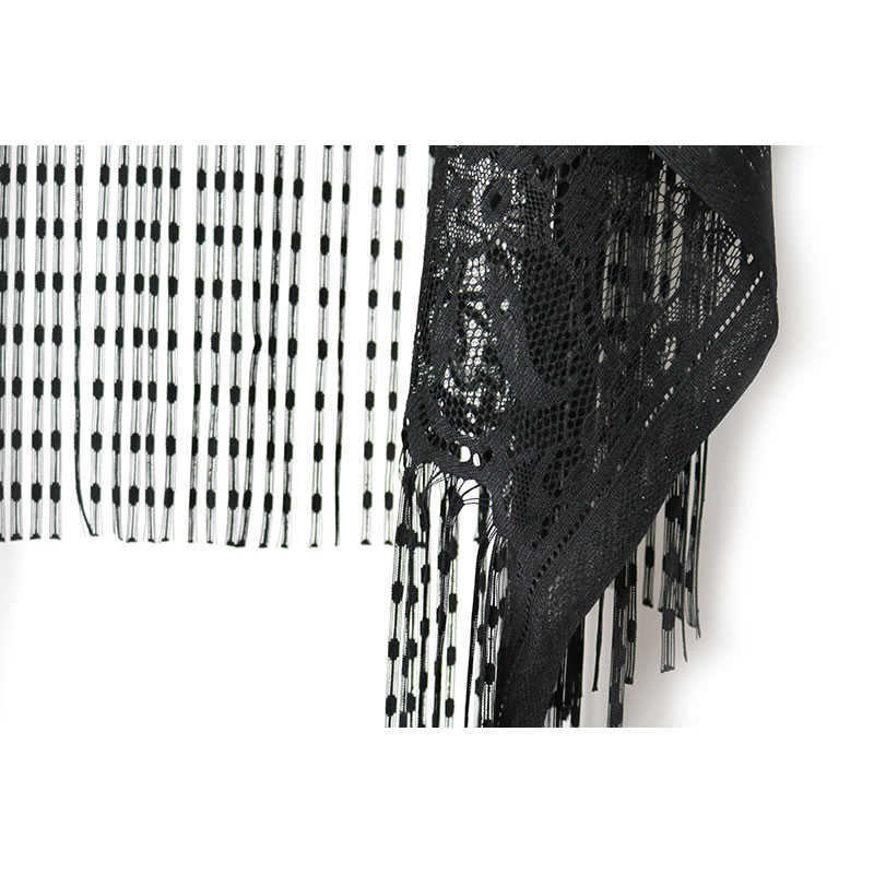 XITAO Sexy Lace Cardigan Women Vest Casual Hollow Out Perspective Plus Size Irregular Long Beach Elegant Korean Tops XWW2841 210819