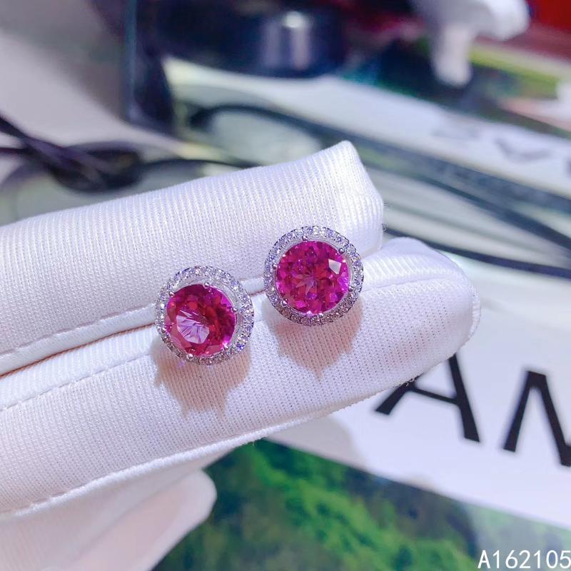 Stud Fine Jewelry 925 Pure Silver Chinese Style Natural Pink Topaz Girl Simple Exquisite Elegant Round Gem Earrings Ear Support
Stud Fine Jewelry 925 Pure Silver Chinese Style Natural Pink Topaz Girl Simple Exquisite Elegant Round Gem Earrings Ear Support