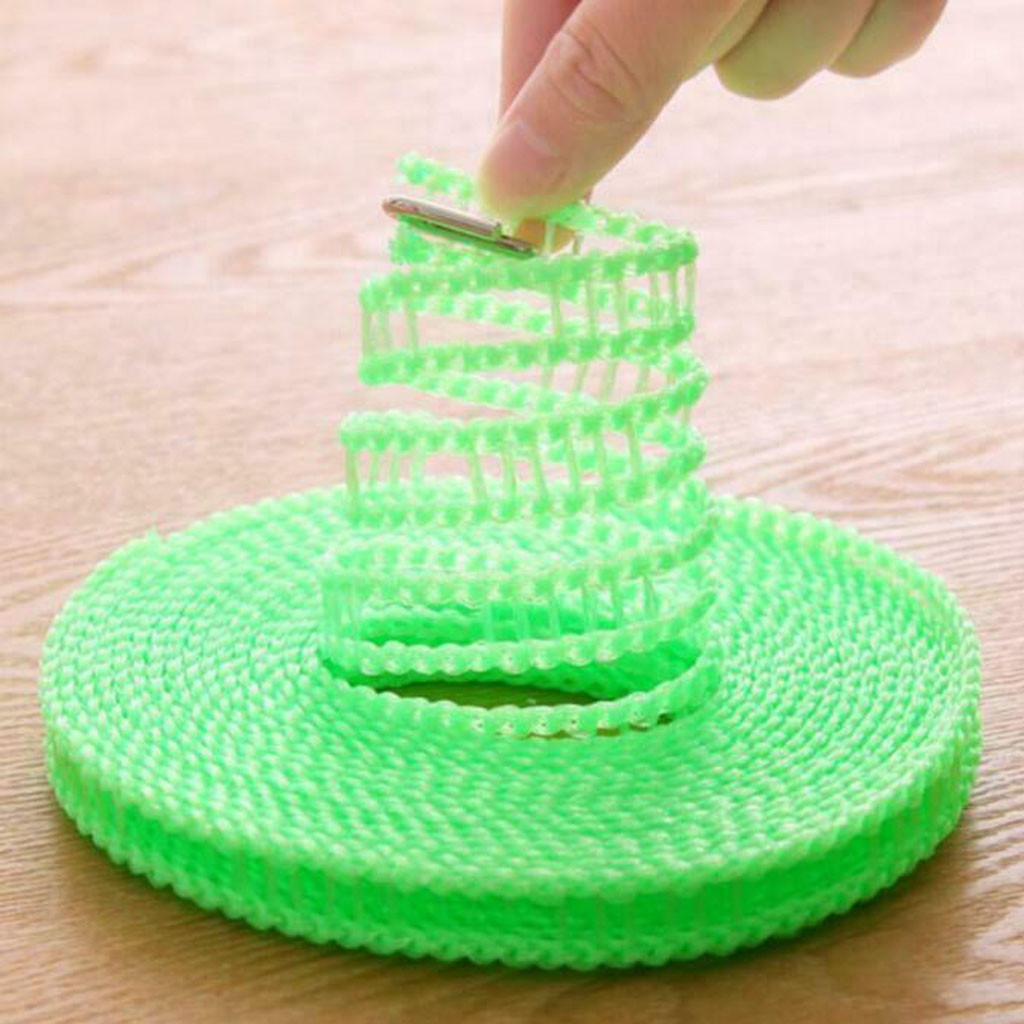 Tendedero retractile wind-proof suspension rope Drying rope hangers of anti-slip plastic clothes easy to carry retractable line