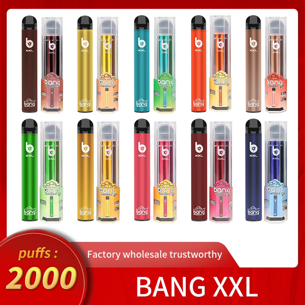 Bang XXL 20 Flavors Disposable Vape E Cigarettes Device 800mAh Battery Pre-filled 6ml Pod 2000 Puffs XXtra Kits Vape Pen Wholesale Stock In
Bang XXL 20 Flavors Disposable Vape E Cigarettes Device 800mAh Battery Pre-filled 6ml Pod 2000 Puffs XXtra Kits Vape Pen Wholesale Stock In