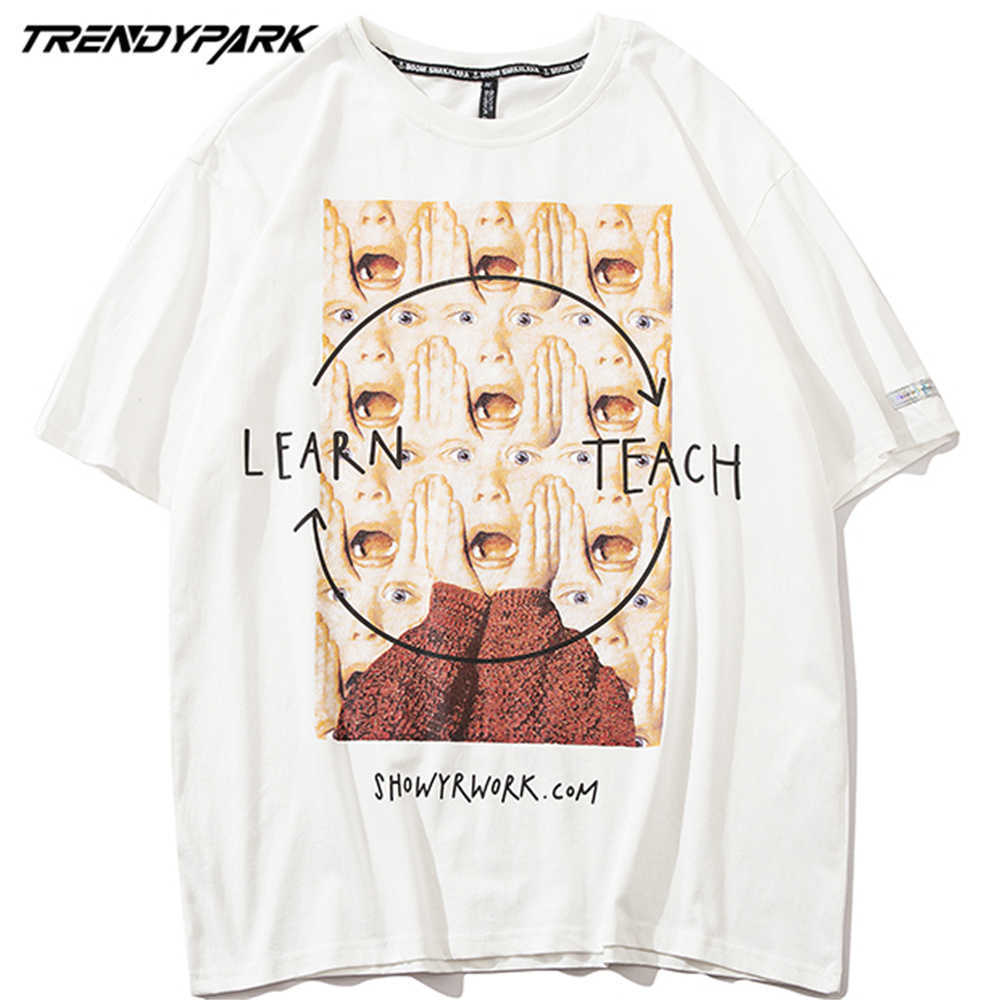 Men's T-shirt Funny Shocked Boy Printed Summer Short Sleeve Hip Hop Oversize Cotton Casual Harajuku Streetwear Tops Tee T-shirts 210601