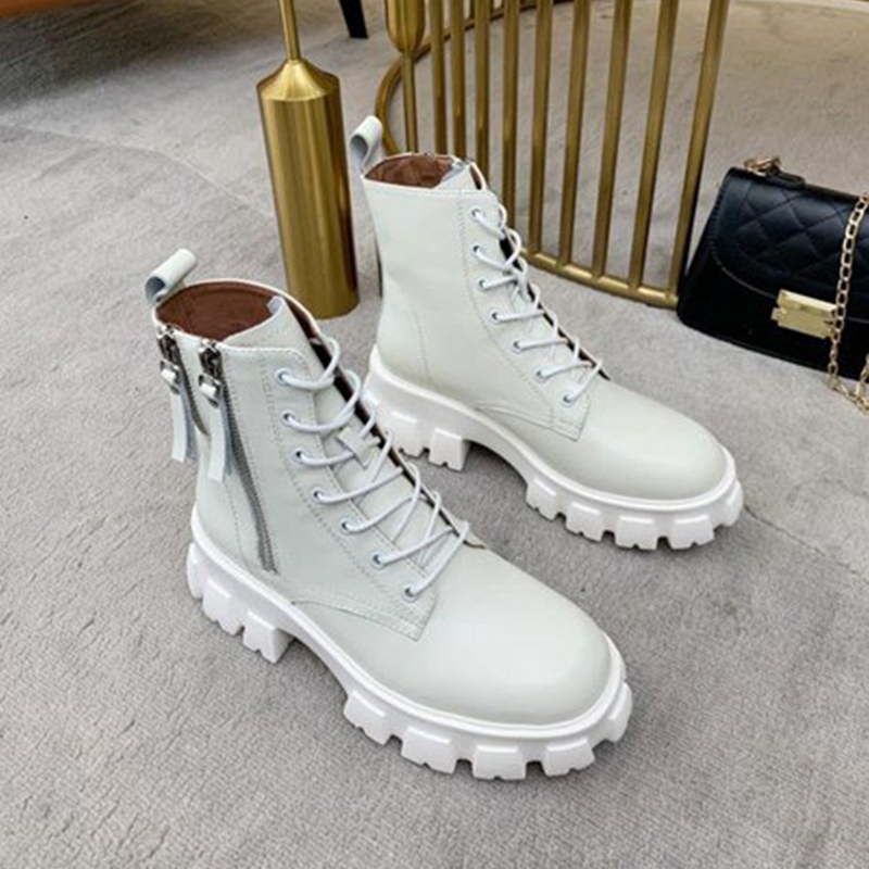 Fashion women winter martin boots 4cm platform black white lace-up zipper real leather motorcycle bottes with box, Wear sticker
Fashion women winter martin boots 4cm platform black white lace-up zipper real leather motorcycle bottes with box, Wear sticker