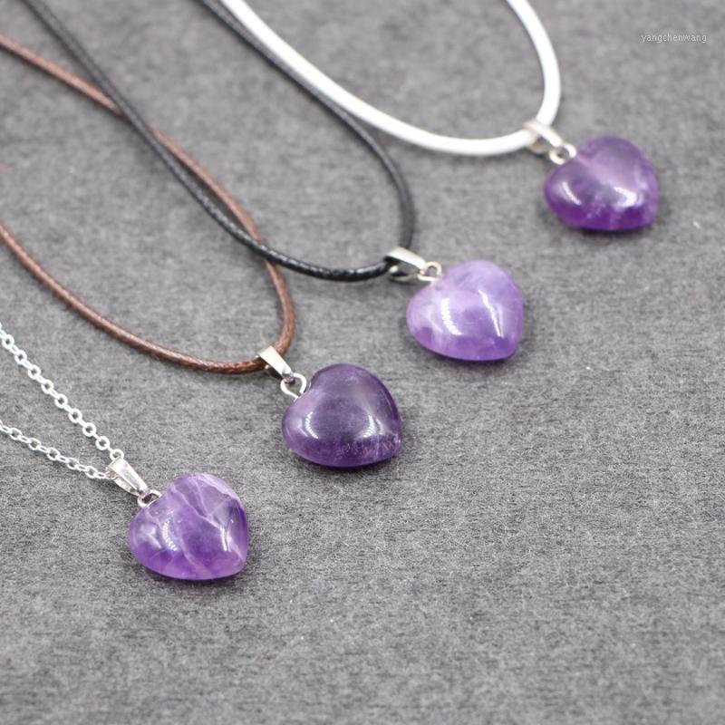 Chains Amethyst Necklace Heart Shaped Energy Stone Clavicle Chain DIY Simple Jewelry Designer Crystal Pendant Sweater
Chains Amethyst Necklace Heart Shaped Energy Stone Clavicle Chain DIY Simple Jewelry Designer Crystal Pendant Sweater