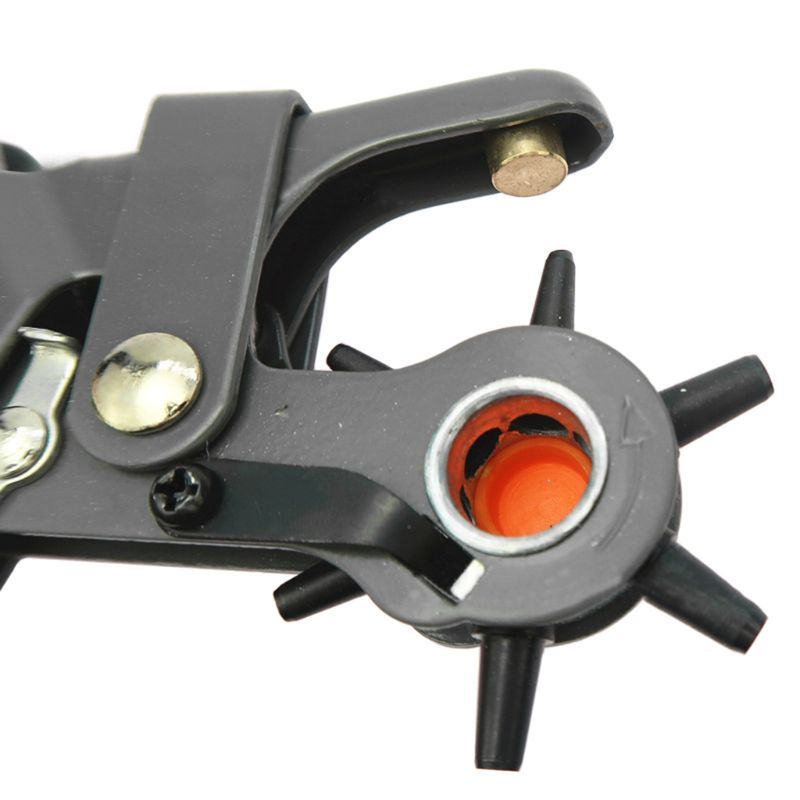 6 Measures Round Perforator Rotating Leather Tang Puncher Maker Tool For Taille Belt