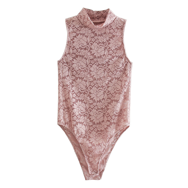 Summer Women European And American Style Sexy Street Hollow Lace Mid-High Neck Sleeveless Bodysuit 210520, Lotus color
Summer Women European And American Style Sexy Street Hollow Lace Mid-High Neck Sleeveless Bodysuit 210520, Lotus color