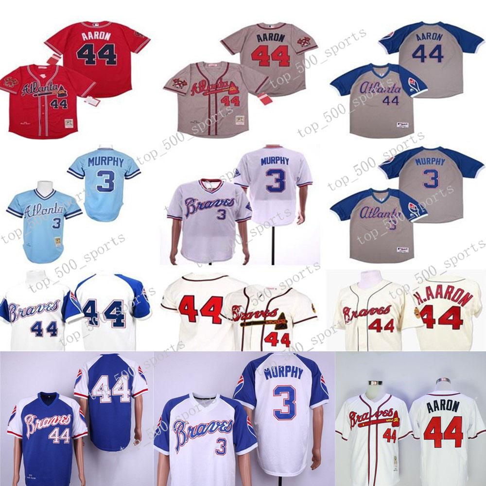 Vintage Atlanta 44 Hank Aaron H.Aaron 3 Dale Murphy 10 Chipper Jones 1957 1963 1973 1974 1982's Jerseys, Blue;black
Vintage Atlanta 44 Hank Aaron H.Aaron 3 Dale Murphy 10 Chipper Jones 1957 1963 1973 1974 1982's Jerseys, Blue;black