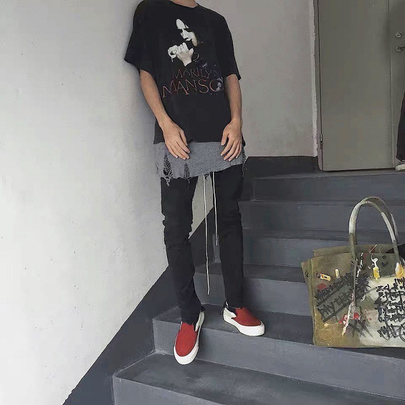 God Feel of fog essentials double string drawstring ribbon side zipper high street pants jeans men VSTQ, Black
God Feel of fog essentials double string drawstring ribbon side zipper high street pants jeans men VSTQ, Black