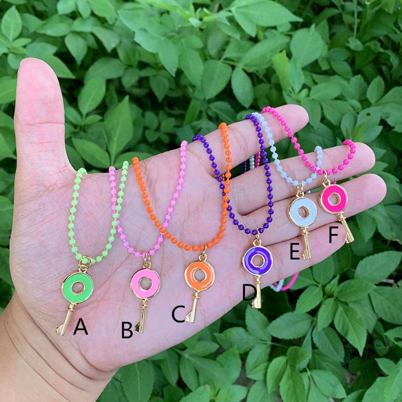 Pendant Necklaces Couples Jewellery Key Shape Enamel Gold Plated Pndant Beads Chain Necklace Commemorative Gifts Party Jewelry Wholesale
Pendant Necklaces Couples Jewellery Key Shape Enamel Gold Plated Pndant Beads Chain Necklace Commemorative Gifts Party Jewelry Wholesale