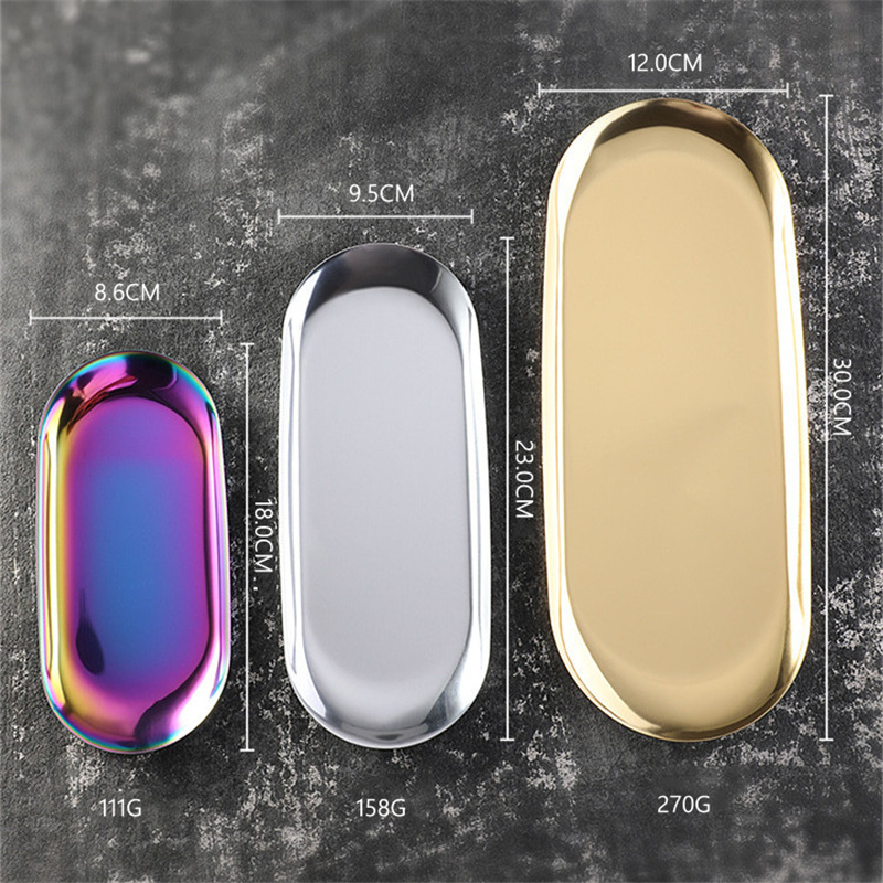 Gold Plate Serve Tray Dessert Plate Metal Plates