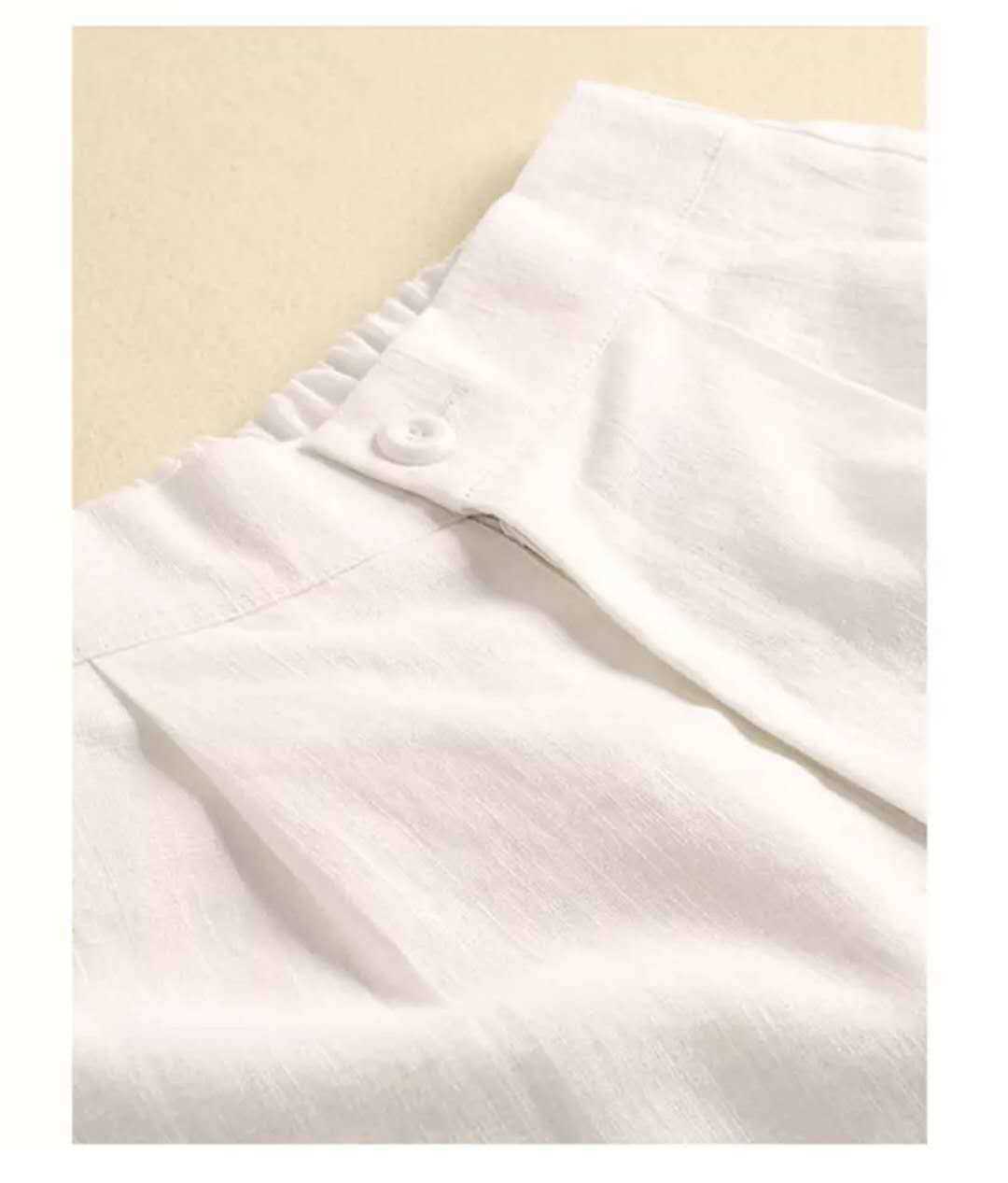 Plus Size Loose Women's Shorts Casual Cotton Linen Summer Solid Color High Waist Fashion Trousers 210714