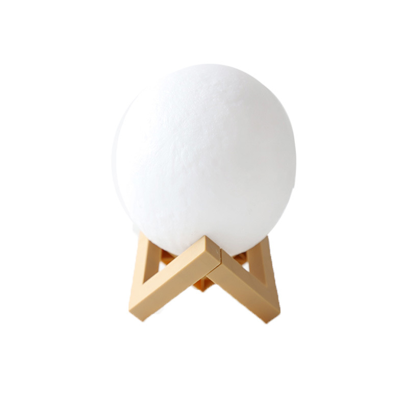 3D Moon Starry Sky Light with Stand Romantic Night Light 3.15inch Painted Bedside Lamp Lover Birthday Thanksgiving Gift