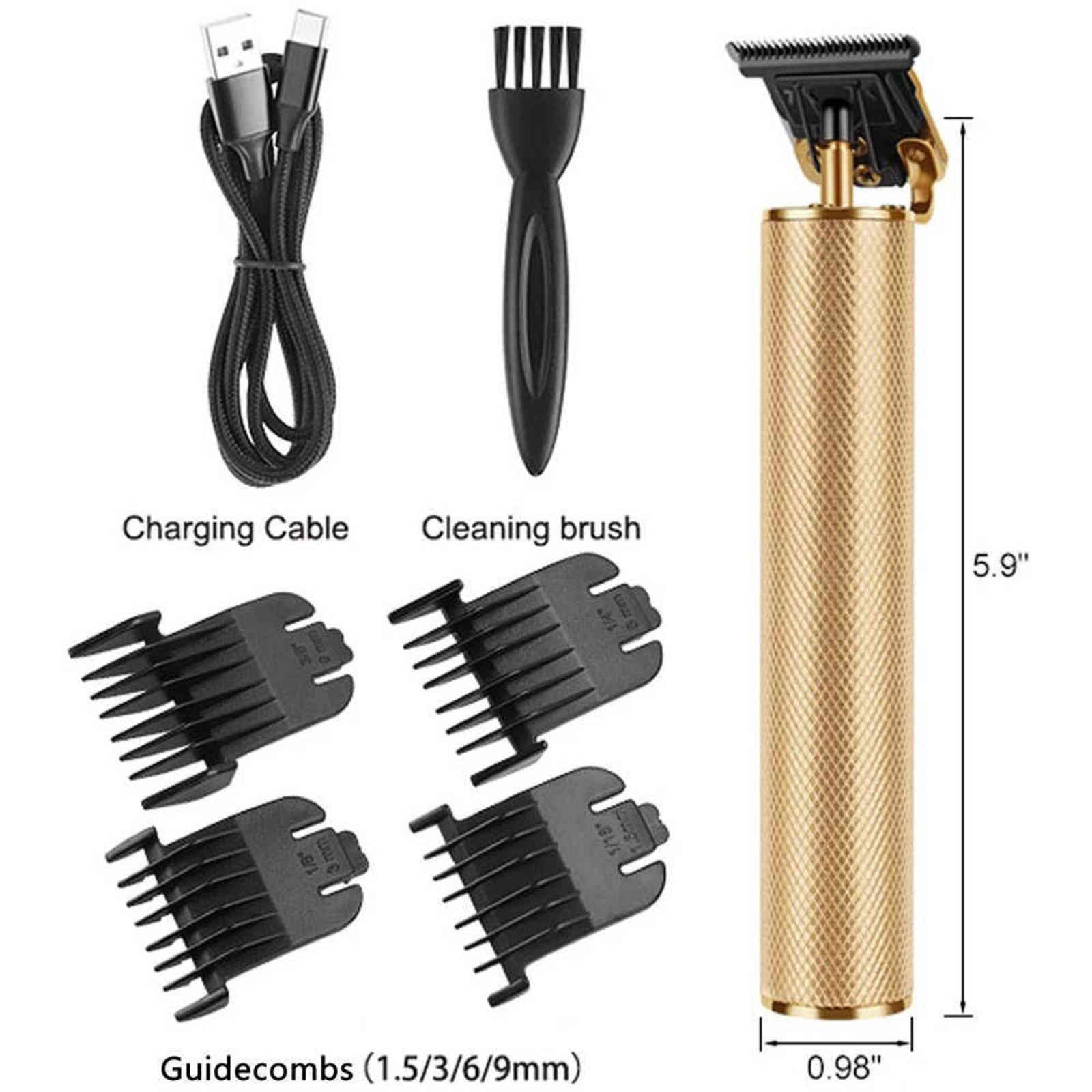 Electric Hair Clipper Barber Hair Trimmer for Men Rechargeable T Bald Head 0mm Haircut Hair Cutting Machine Beard Trimmer Shaver G1116