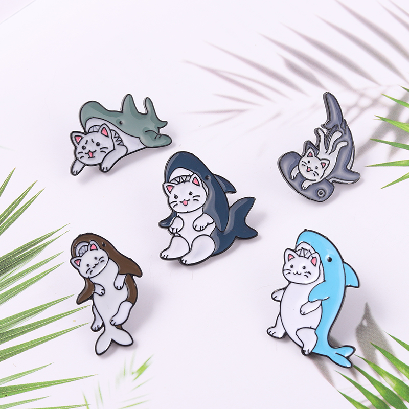 Cat and Fish Enamel Pin Beluga Whales Brooches Humpback Whale Metal Badges Bag Clothes Pins Up Jewelry Gift for Animal Lover
Cat and Fish Enamel Pin Beluga Whales Brooches Humpback Whale Metal Badges Bag Clothes Pins Up Jewelry Gift for Animal Lover