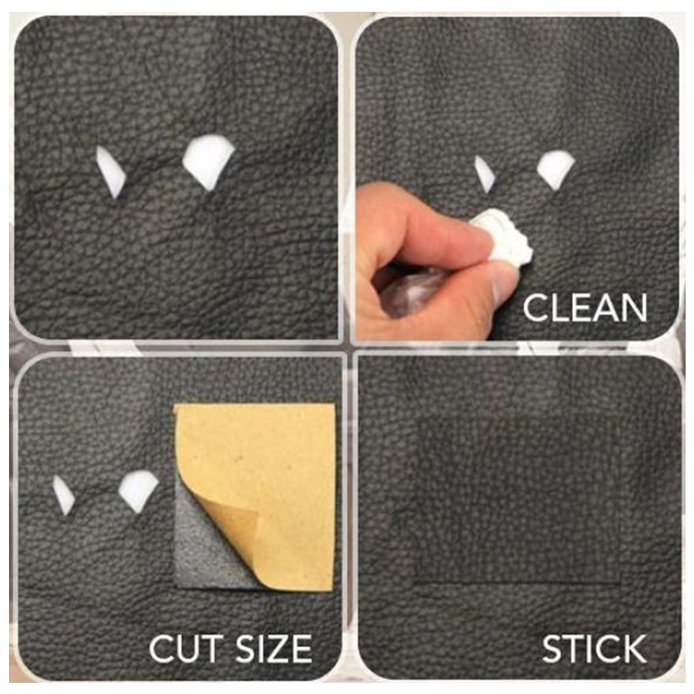 Leather Repair Tape Patch Self Adhesive PU Paste Litchi Grain Self Stick On Sofa Clothing Bag Repair Sticker