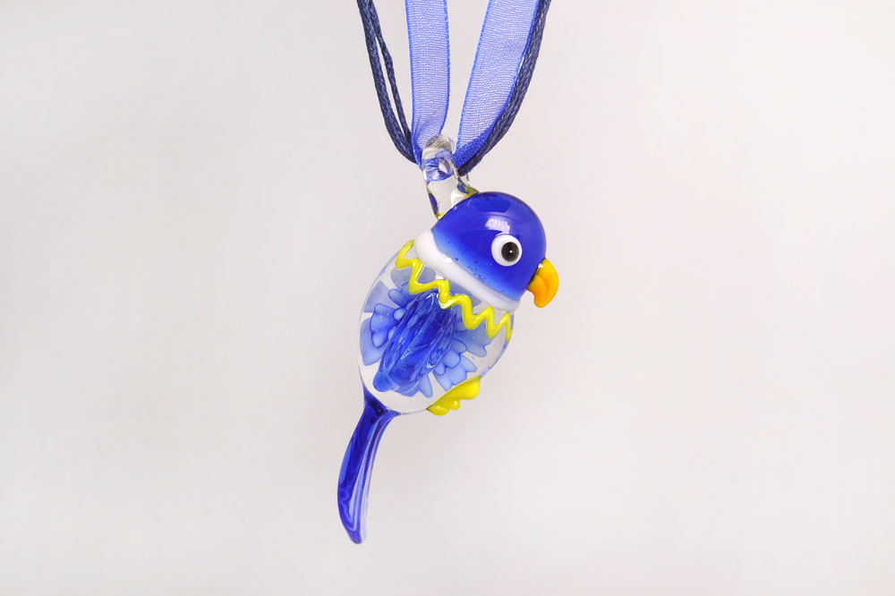 Wholesale 6Color Mixed Color Necklace Handmade Murano Lampwork Glass animal Inner Flower Pendant Necklaces Gift