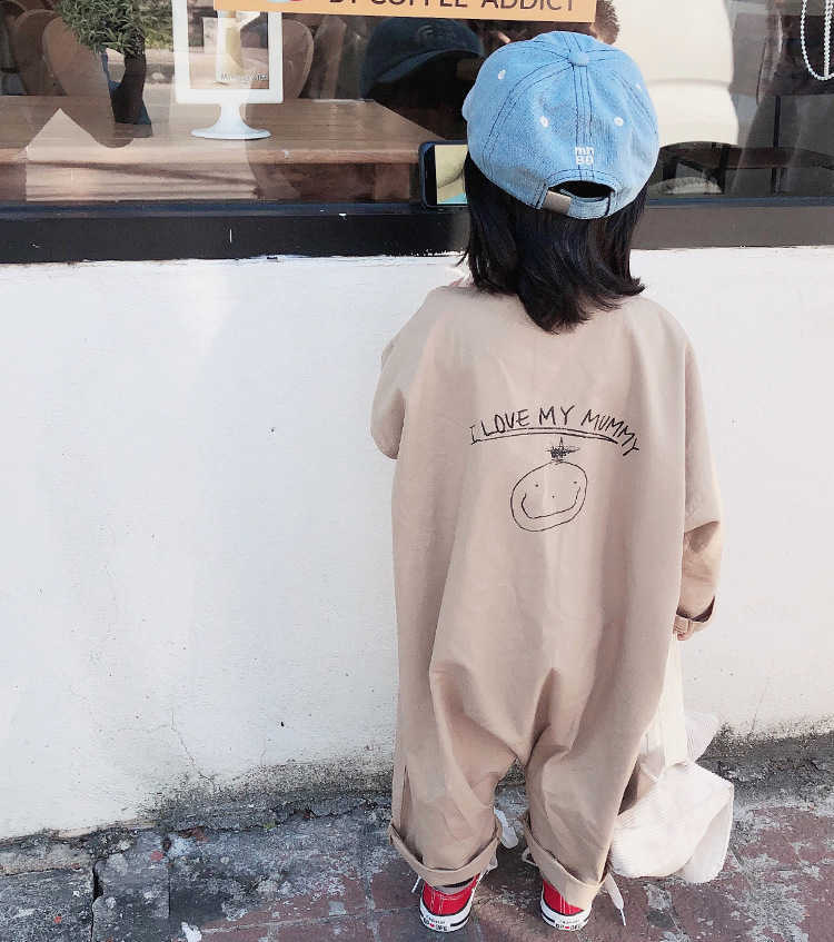 Boys and Girls Cotton with Back Print Jumpsuit Baby Kids Long Sleeve Casual Infants Climbing Clothes Little Children Rompers 210722, Khaki
Boys and Girls Cotton with Back Print Jumpsuit Baby Kids Long Sleeve Casual Infants Climbing Clothes Little Children Rompers 210722, Khaki