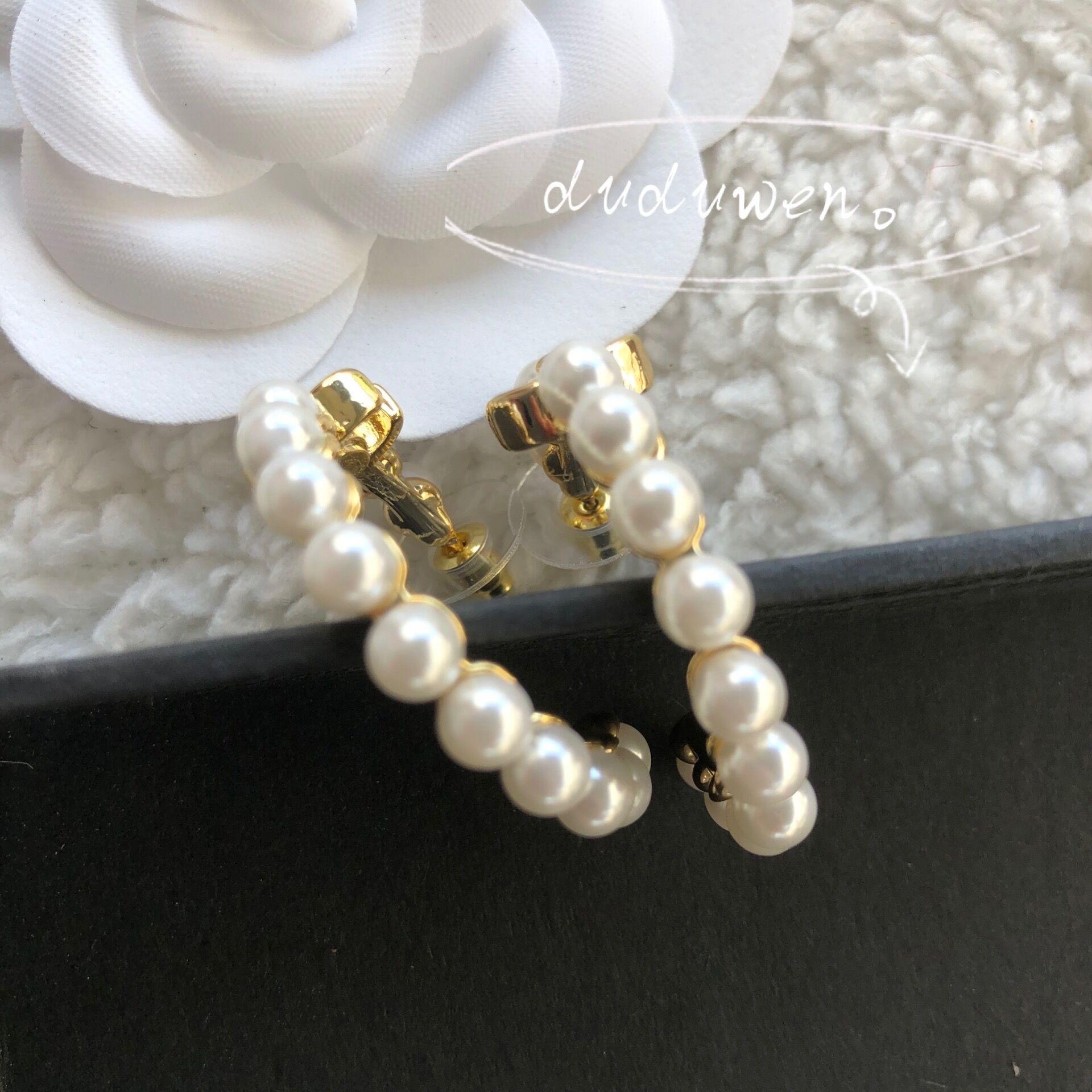 hoop earring fashion Jewelry pearls C hoops stamped earings Accessories good quality