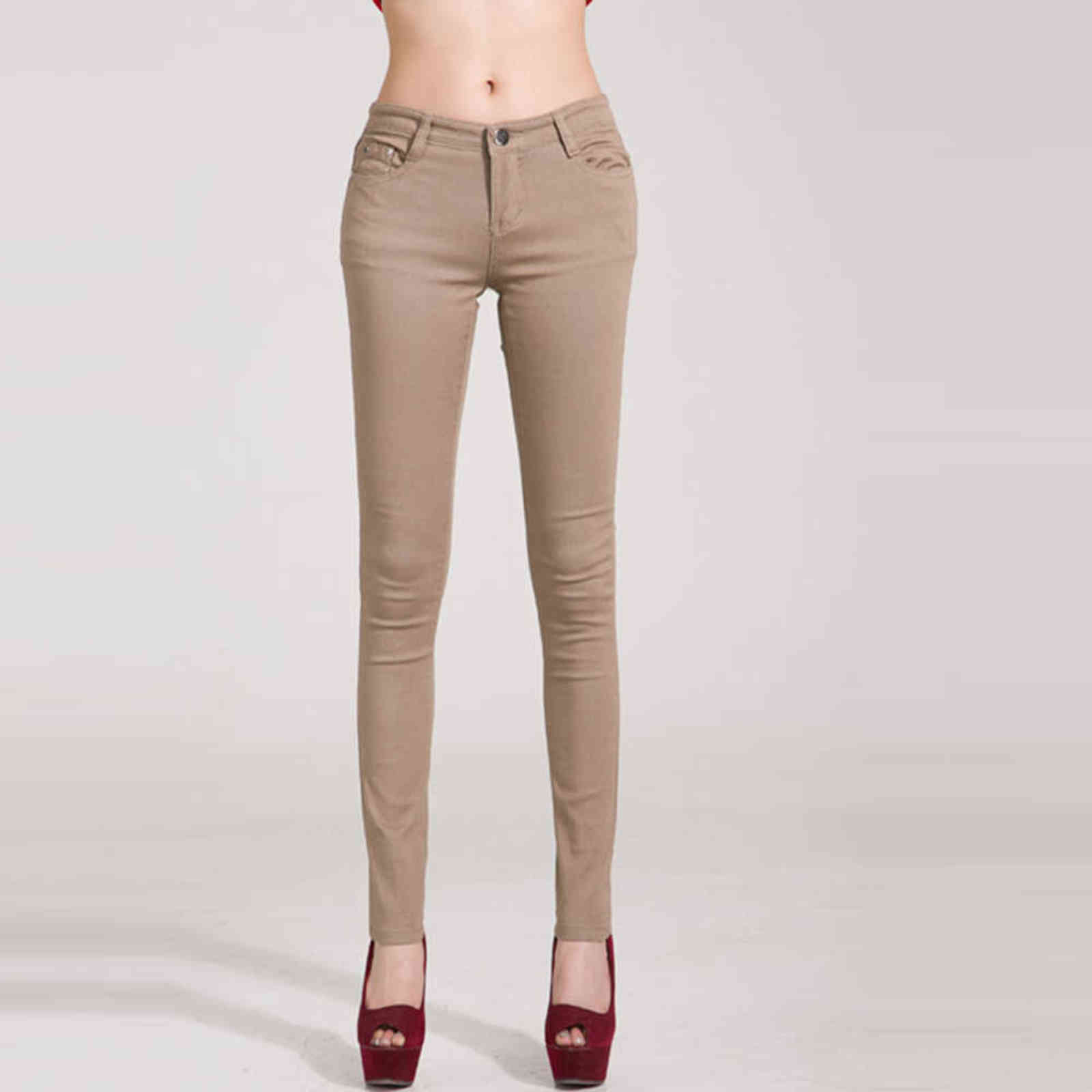 Trousers Women Pants Casual Pencil women Slim Stretch White Jeans pantalones mujer 211115