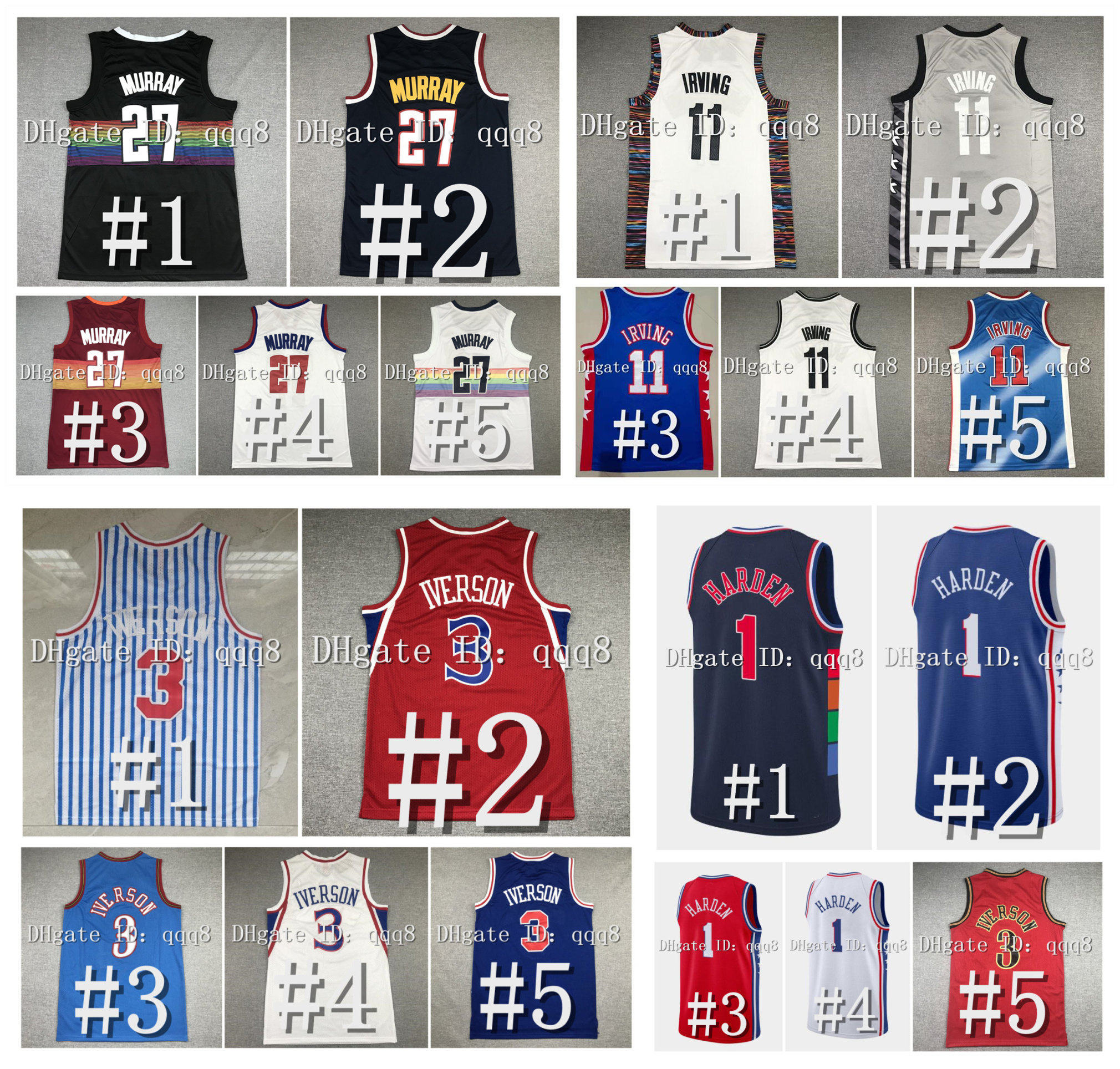 James 1 Harden Joel 21 Embiid Allen 3 Iverson NCAA Basketball Jersey Tyrese Maxey Nikola Jamal Mutombo Petrovic 15 Jokic Irving Kevin 7 Dura, Black
James 1 Harden Joel 21 Embiid Allen 3 Iverson NCAA Basketball Jersey Tyrese Maxey Nikola Jamal Mutombo Petrovic 15 Jokic Irving Kevin 7 Dura, Black