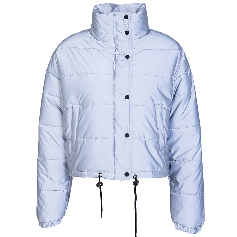 Women Parkas Cotton Padded s Coats Winter Thickened s Jackets Reflective Luminous Short Parka Tops 210513